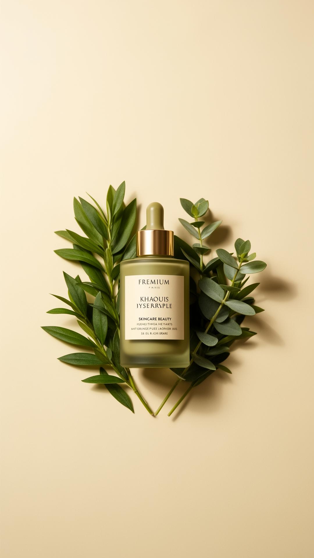 Botanical serum bottle